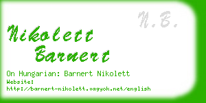 nikolett barnert business card